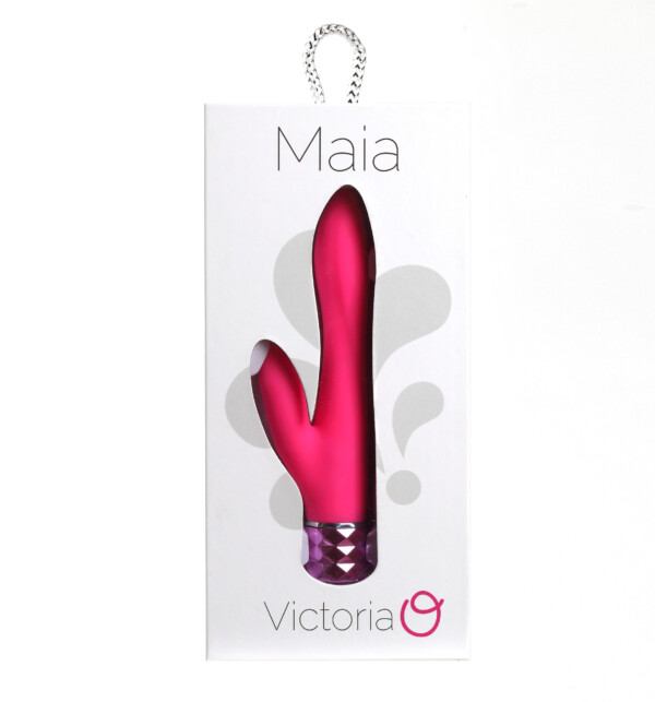 victoria crystal gem dual vibrator pink