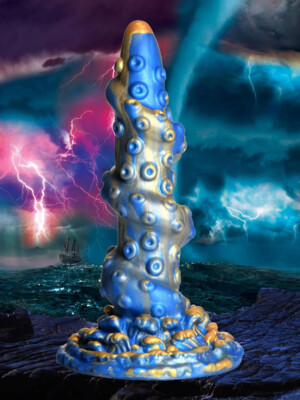 lord kraken tentacled silicone dildo blue
