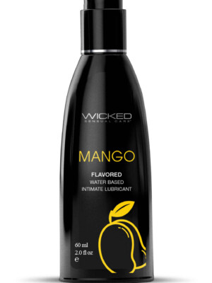 aqua mango flavored water based intimate lubricant 2 fl. oz.
