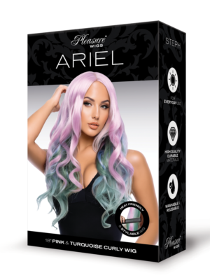 ariel premium stylable wig pink/turquoise