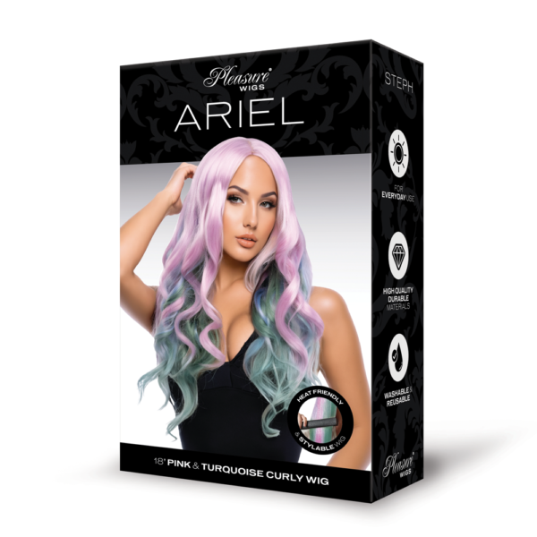 ariel premium stylable wig pink/turquoise