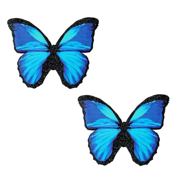 beautiful blue black glitter butterfly nipple cover pasties beautiful blue black glitter butterfly nipple cover pasties