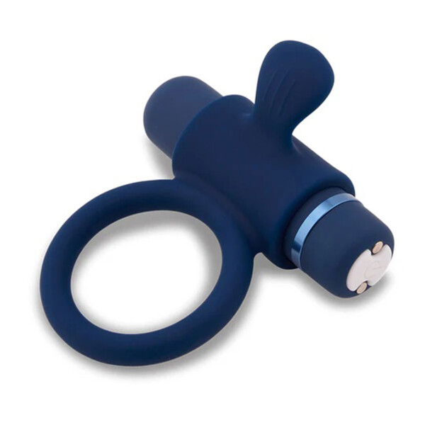 nu sensuelle silicone bullet ring navy blue
