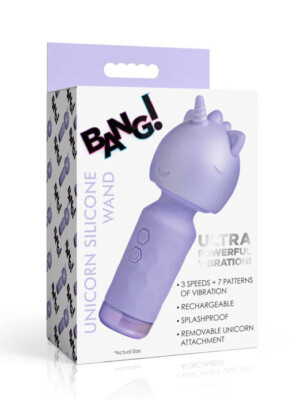 unicorn silicone wand lavender