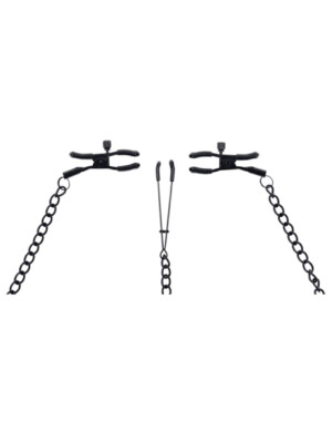 saffron nipple to clit set black saffron nipple to clit set black