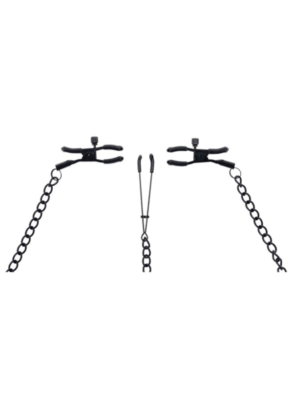 saffron nipple to clit set black