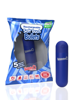 screaming o soft touch rechargeable bullet blue screaming o soft touch rechargeable bullet blue