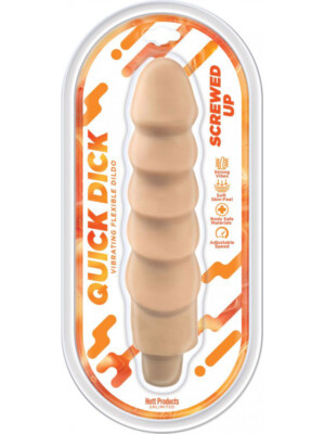 screwed up quick dick vibrating flex dildo 8 inch