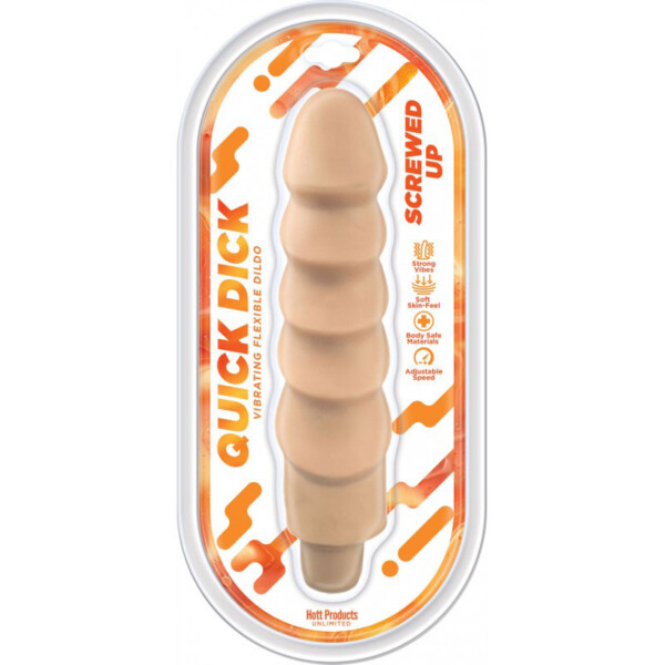 screwed up quick dick vibrating flex dildo 8 inch