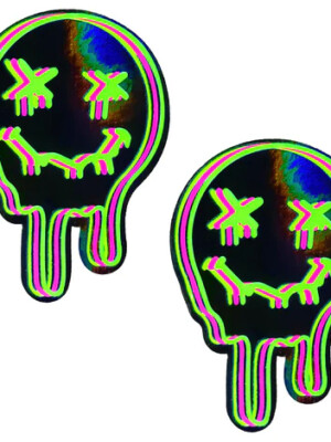 super uv trippy face neon nipple cover pasties
