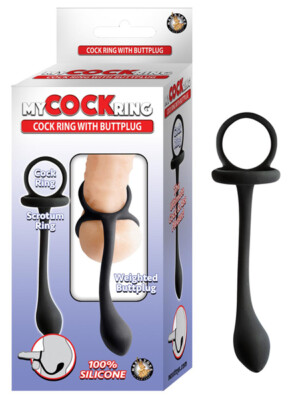 my cockring cring with buttplug black