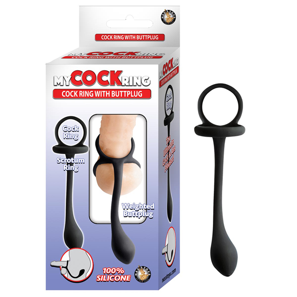 my cockring cring with buttplug black
