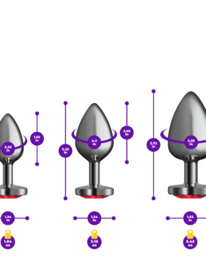 red heart gem anal trainer kit gunmetal red heart gem anal trainer kit gunmetal