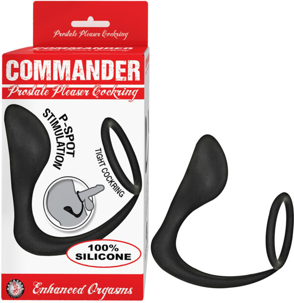 commander prostate pleaser cockring black