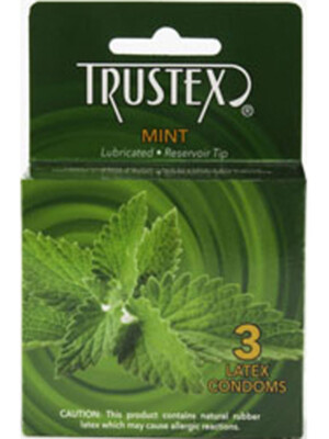 trustex flavored lubricated condoms 3 pack mint trustex flavored lubricated condoms 3 pack mint