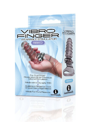 vibro finger wearable stimulator grey