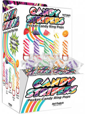candy stripers pecker candy ring pop 36pc display 5 assorted flavors candy stripers pecker candy ring pop 36pc display 5 assorted flavors