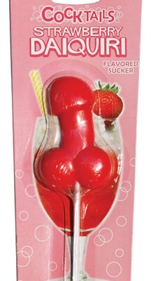 strawberry daquiri cocktail sucker