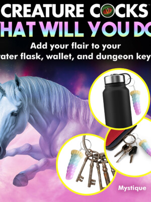 mystique unicorn keychain