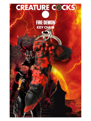 fire demon keychain red/black fire demon keychain red/black