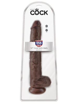 king cock 14 inch cock with balls brown king cock 14 inch cock with balls brown