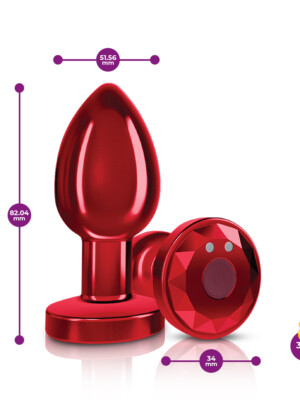 vibrating red metal remote plug medium