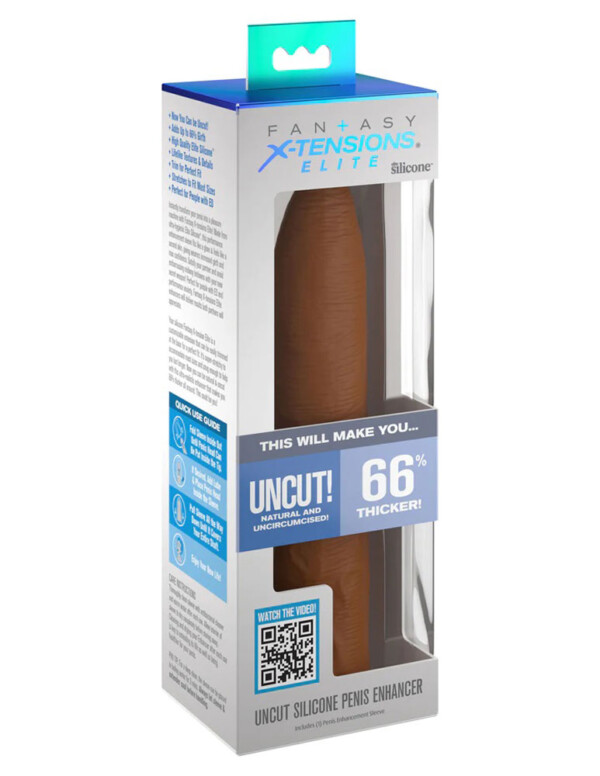 fantasy x tensions elite uncut 7 inch extension sleeve tan fantasy x tensions elite uncut 7 inch extension sleeve tan