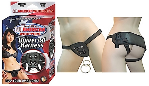 all american whoppers universal harness black