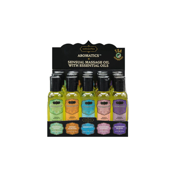 aromatic massage oil pre pack display 15 pieces