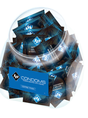 extra thin condom jar 144 pc