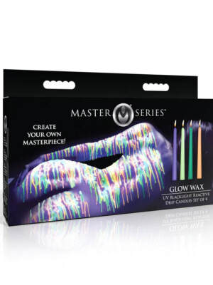 glow wax uv blacklight reactive drip candles set of 4