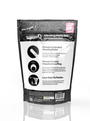 screaming o 4t vibrating panty set with remote control ring black