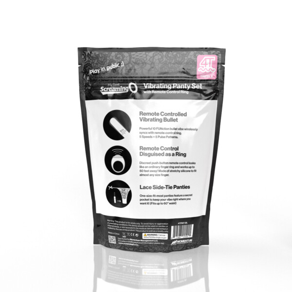 screaming o 4t vibrating panty set with remote control ring black