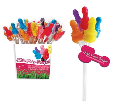 edible pecker bouquet 72 pieces pail display 12 bundles