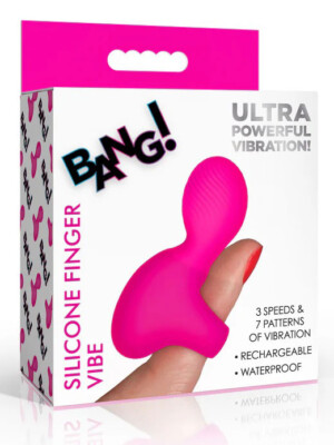silicone finger vibe pink