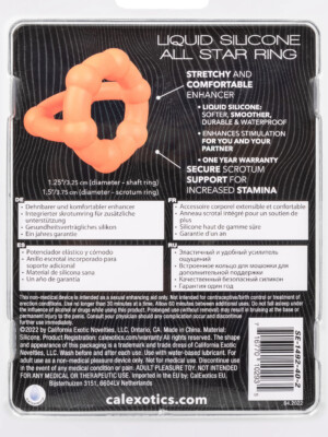 alpha liquid silicone all star ring orange