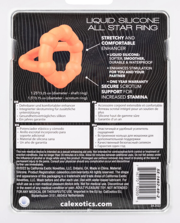 alpha liquid silicone all star ring orange alpha liquid silicone all star ring orange