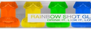 rainbow shot glass set