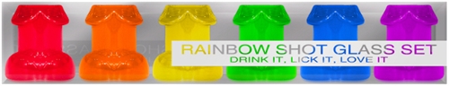 rainbow shot glass set