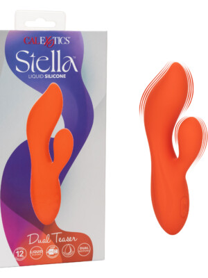 stella liquid silicone dual teaser orange