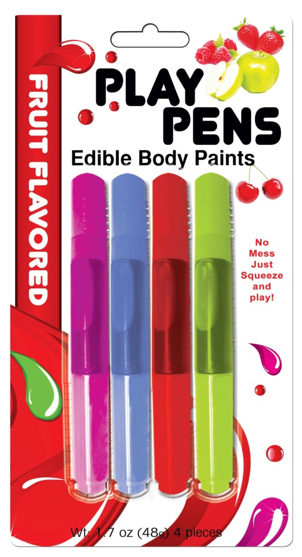 play pen edible body paint brushes
