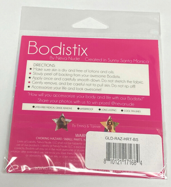 razzle dazzle crystal jewel sparkle i heart u body stickers 6 pk gold