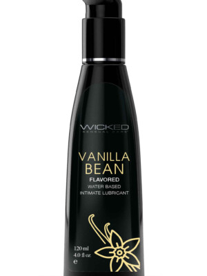 aqua vanilla bean flavored water based intimate lubricant 4 fl. oz.