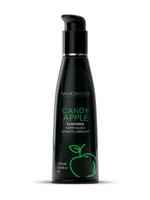 aqua candy apple flavored water based intimate lubricant 4 fl. oz.