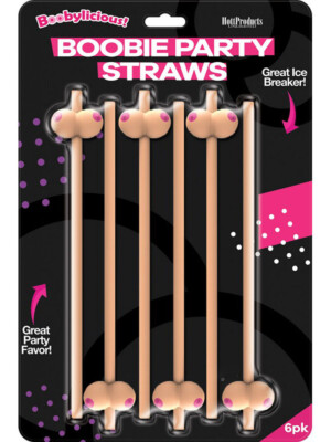 boobie straws 6 pk flesh color boobie straws 6 pk flesh color