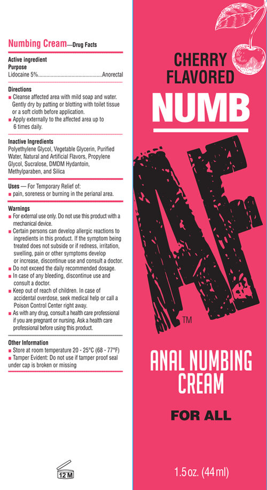 numb af anal desensitizer gel cherry 1.5 fl oz
