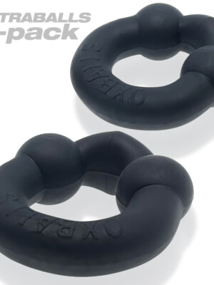 ultraballs 2 piece cockring set night black