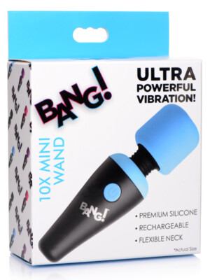 10x vibrating mini silicone wand blue