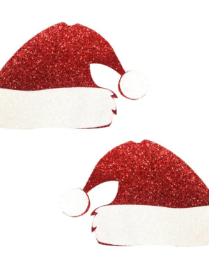 freaking awesome glitter santa hat nipple cover pasties