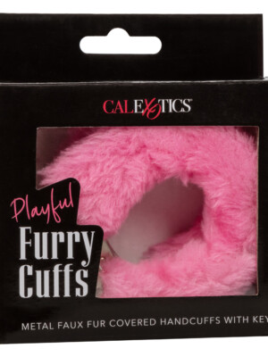 playful furry cuffs pink